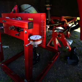 bump steer kit testing on red Mitsubishi eclipse